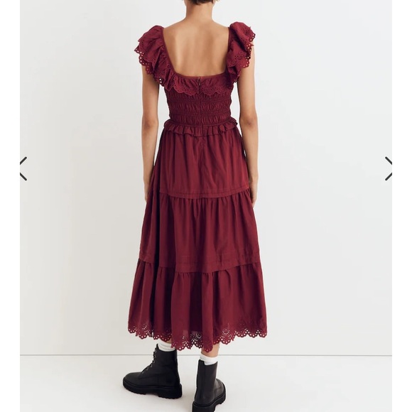 Lucie Embroidered Cotton Midi Dress - Picture 2 of 6